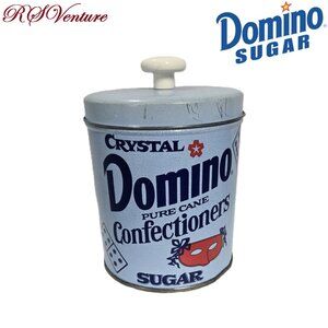 Vintage Domino Tin Canister